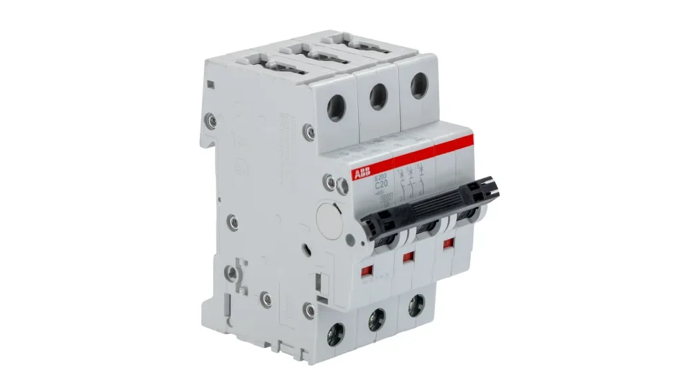 Interruptor termomagnético tripolar In 20A. Icn = 6kA @ IEC60898 Icu : 10 kA @ IEC60947-2. Curva C Modelo:S203-C20 - Vista 2 de 2