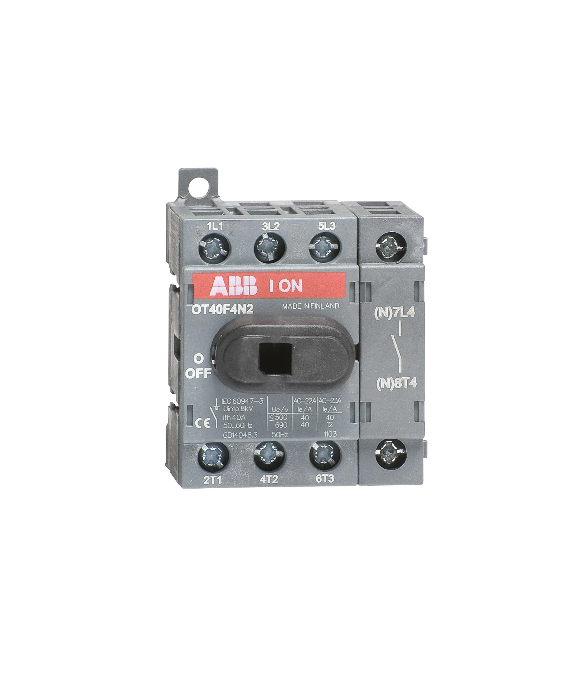 Seccionador bajo carga rotativo In=40A - 4 polos Modelo:OT40F4N2 - Vista 2 de 2