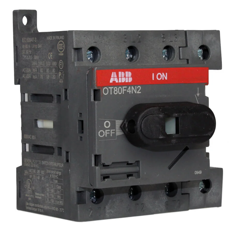 Seccionador bajo carga rotativo In=80A - 4 polos Modelo:OT80F4N2 - Vista 2 de 2
