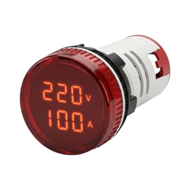 Voltimetro-Amperímetro Digital 22 Rojo Rango AC50-500v / 0-100A