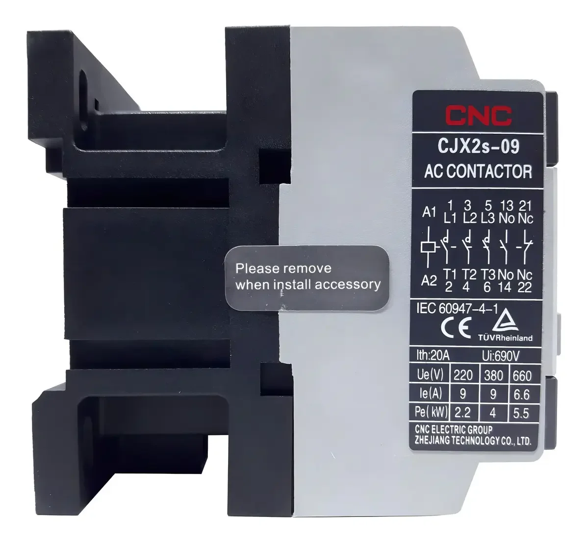 Contactor 09A 220V 50/60Hz 3P 1NO +1NC - Vista 3 de 3