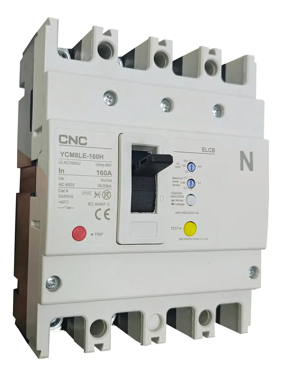 Interruptor Automático Caja Moldeada c/Fuga a Tierra T160 4x160a 25/35ka Rele Termomagnetico Ajustable - Vista 2 de 4