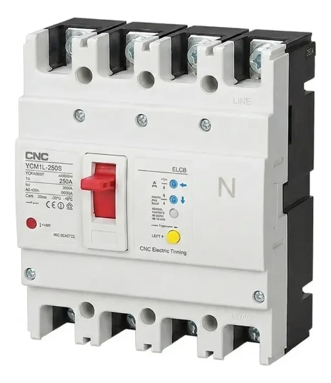 Interruptor Automático Caja Moldeada c/Fuga a Tierra T400 4x400a 35/50ka Rele Termomagnetico Ajustable