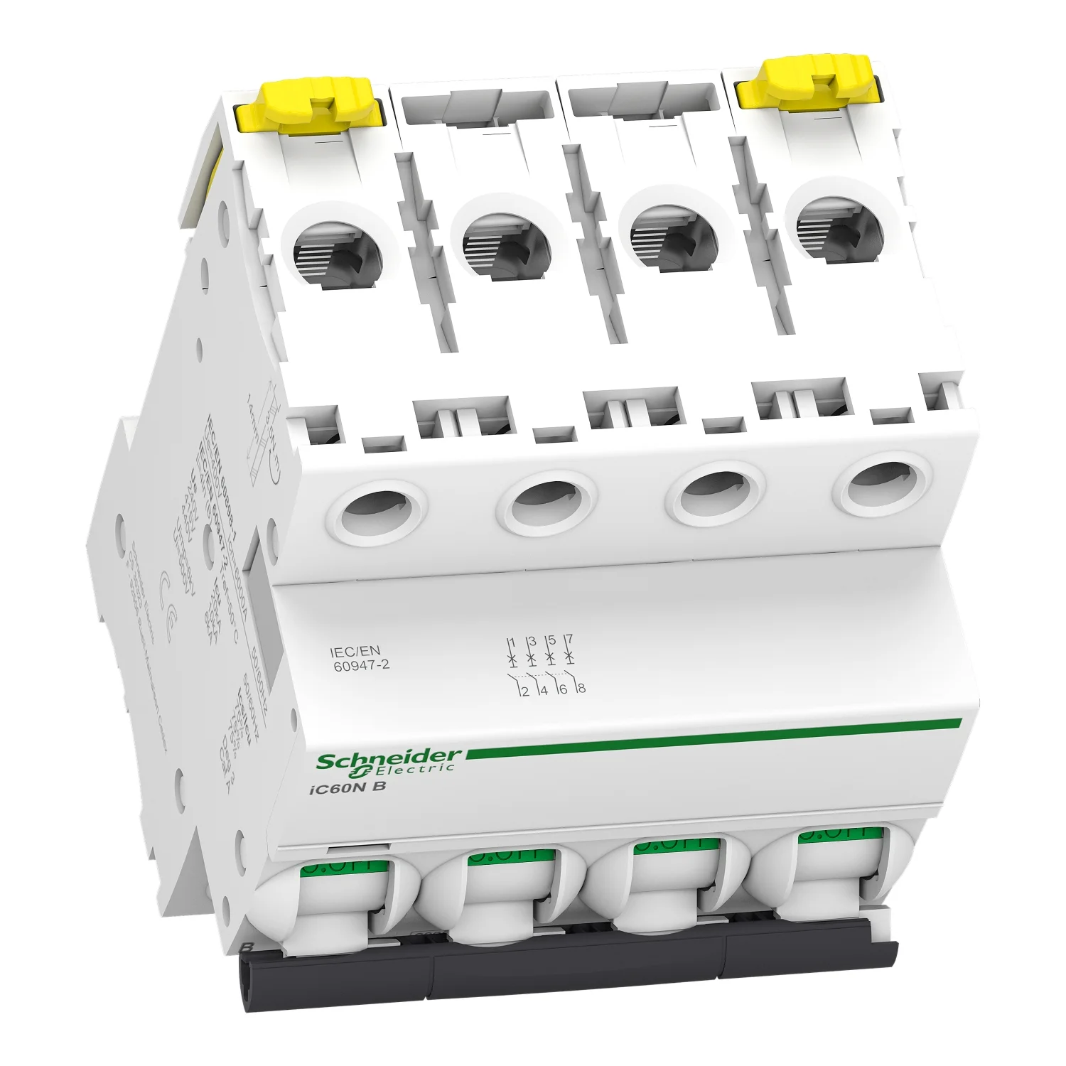 Interruptor Aut. Termomagnético Acti9 iC60N 4P 32A Curva B - Vista 3 de 3