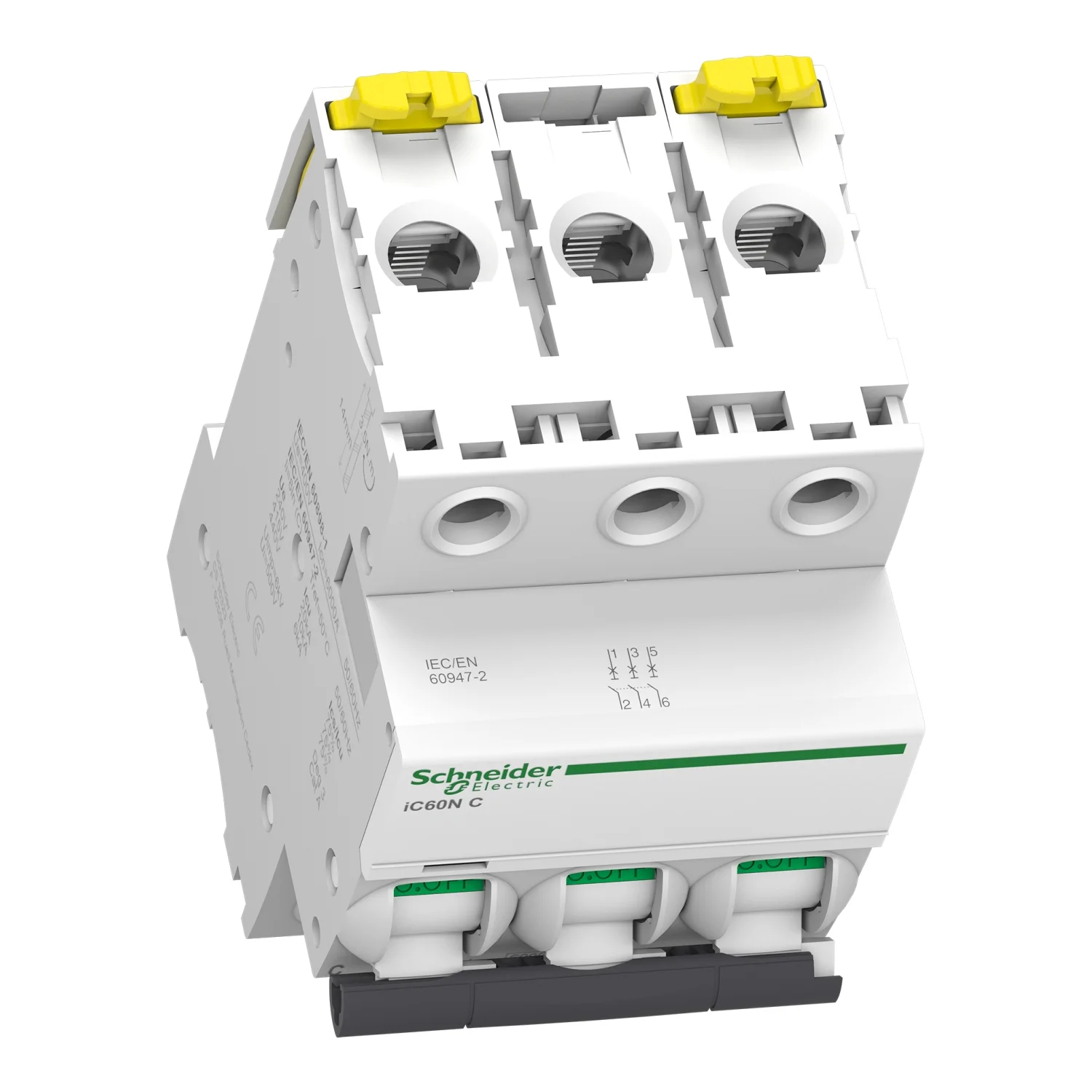 Interruptor Aut. Termomagnético Acti9 iC60N 3P 32A Curva C - Vista 3 de 3