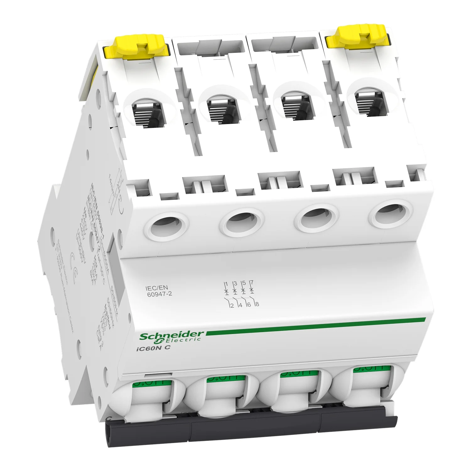 Interruptor Aut. Termomagnético Acti9 iC60N 4P 10A Curva C - Vista 3 de 3