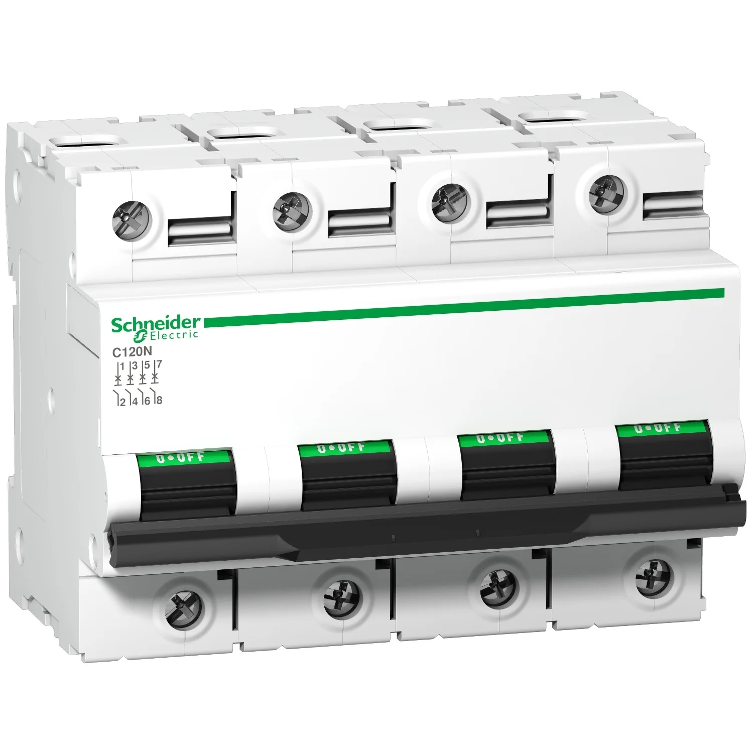Interruptor Aut. Termomagnético Acti9 C120N 4P 80A Curva D