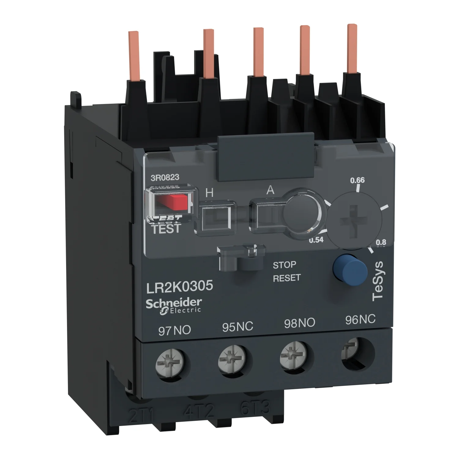 Relé Térmico para Contactor de 0,54 a 0,8 A-Linea TeSys K