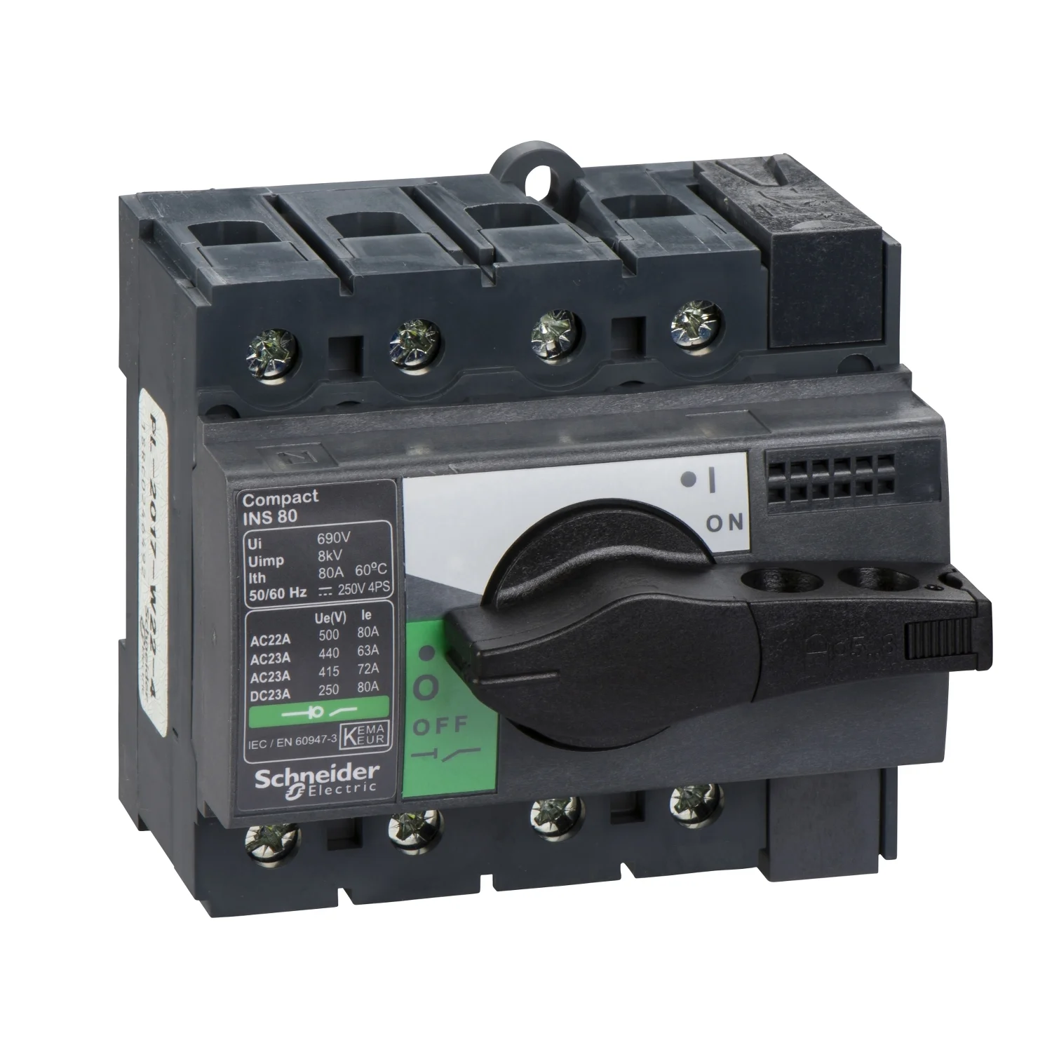 Interruptor Seccionador Manual INS 4X80A