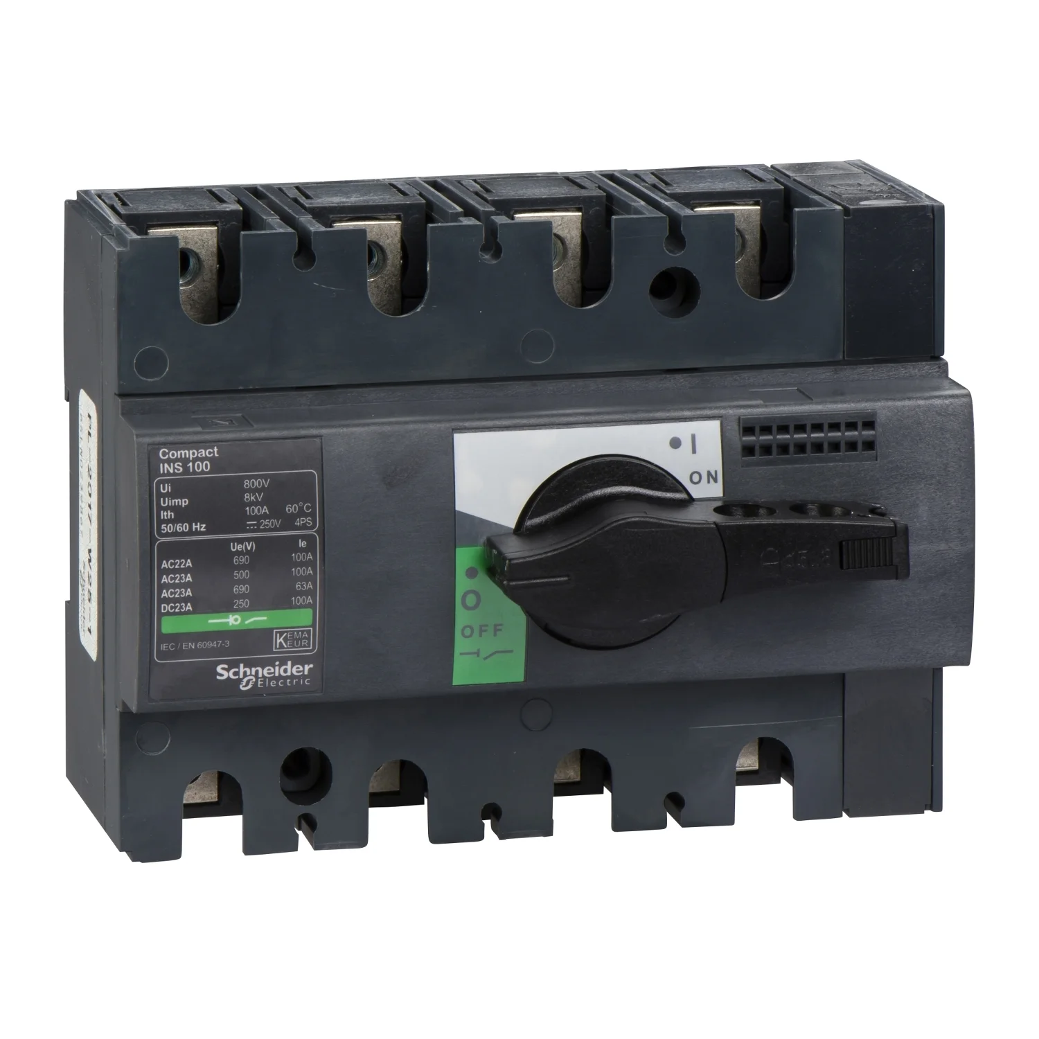 Interruptor Seccionador Manual INS 4X100